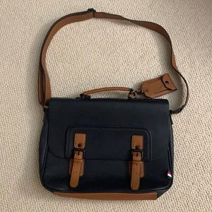 Black and brown Aldo messenger bag